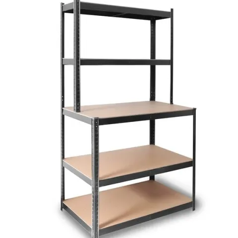 Regał metalowy stół warsztatowy 180 x 100 x 60 cm Humberg HR-855 czarny