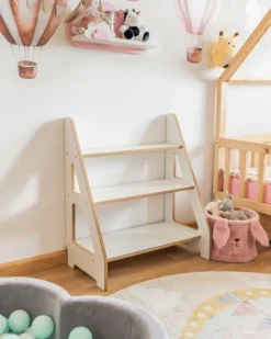 Regał Montessori na książki i zabawki