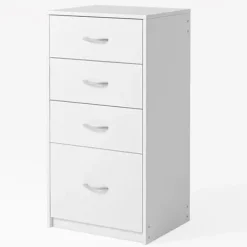 Regał nowoczesny z 4 szufladami loft biała komoda szafka biurowy duży 85cm