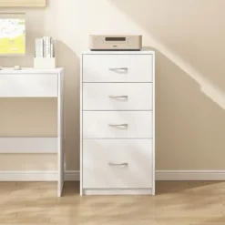 Regał nowoczesny z 4 szufladami loft biała komoda szafka biurowy duży 85cm