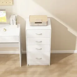 Regał nowoczesny z 4 szufladami loft biała komoda szafka biurowy duży 85cm