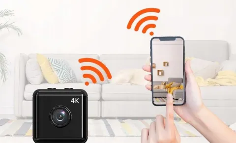 Renew Force Kamera szpiegowska DC-111, Mini kamera panoramiczna WiFi 4K