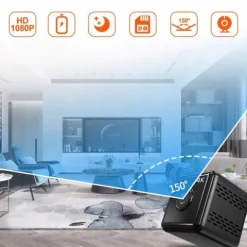 Renew Force Kamera szpiegowska DC-111, Mini kamera panoramiczna WiFi 4K