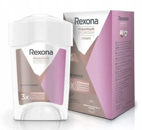 Rexona Zestaw Confidence Kremowy Antyperspirant w Sztyfcie Damski 45ml