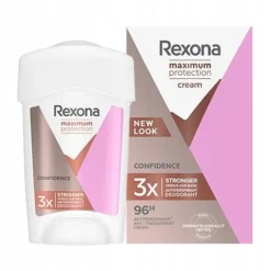 Rexona Zestaw Confidence Kremowy Antyperspirant w Sztyfcie Damski 45ml