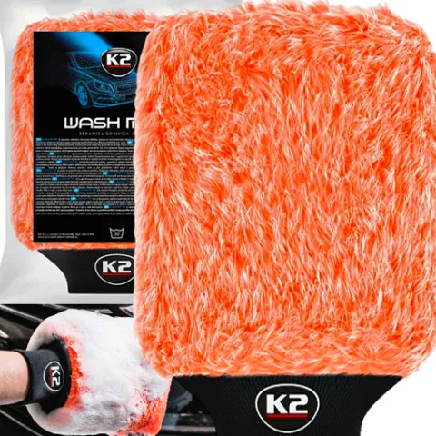 RĘKAWICA DO MYCIA AUTA K2 WASH MITT + K2 FLOSSY RĘCZNIK DO OSUSZANIA 60x90