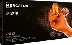 RĘKAWICE nitrylowe MERCATOR gogrip orange S 50 szt., rękawice warsztatowe