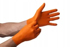 RĘKAWICE nitrylowe MERCATOR gogrip orange S 50 szt., rękawice warsztatowe