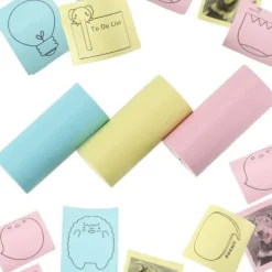 Rolki papier wkład termiczny do mini drukarki 5,7cmx3m 3 sztuki kolorowe