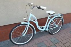Rower Damski Retro Montemar Miejski Vanessa 26 cali Błękitny Polski