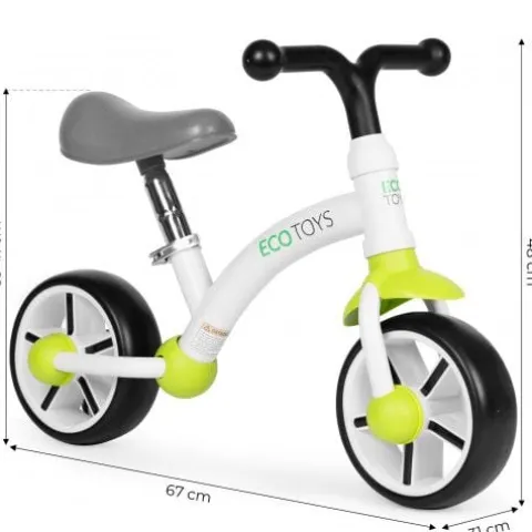 ROWEREK BIEGOWY ECOTOYS DLA DZIECI 3+ LATA KOŁA EVA STALOWY