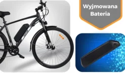 ROWER ELEKTRYCZNY MĘSKI 28 TREKKINGOWY ZE WSPOMAGANIEM 60-70km Shimano