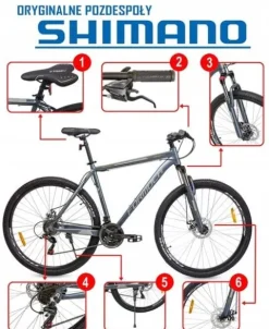 Rower górski 29 męski MTB SHIMANO cali aluminiowy hamulce