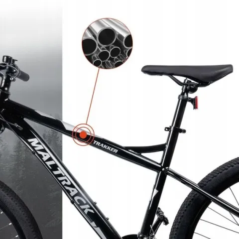 ROWER GÓRSKI MTB 21 BIEGÓW 2 TARCZE STALOWA RAMA 15" KOŁA 26" NÓŻKA ODBLASK