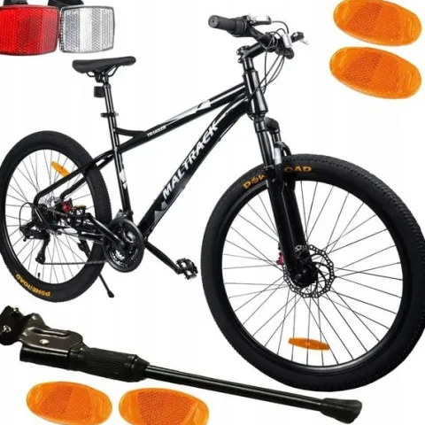 ROWER GÓRSKI MTB 21 BIEGÓW 2 TARCZE STALOWA RAMA 15" KOŁA 26" NÓŻKA ODBLASK