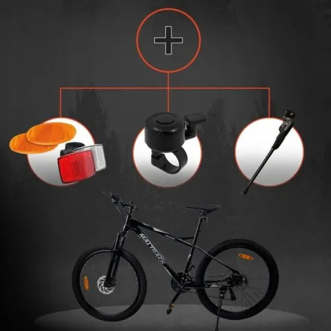 ROWER GÓRSKI MTB 21 BIEGÓW 2 TARCZE STALOWA RAMA 15" KOŁA 26" NÓŻKA ODBLASK