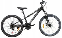 ROWER GÓRSKI MTB 24 CALI NA KOMUNIĘ AMORTYZACJA HAMULCE TARCZOWE 125-150cm