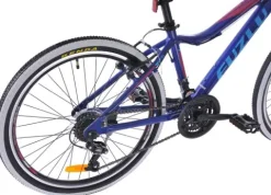 Rower górski MTB Fuzlu Team koła 24 alu. rama 14,5" ciemnoniebieski/malinowy/biały dla chłopca na komunię