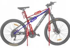 ROWER GÓRSKI MTB MANETKI 21 BIEGÓW 2 TARCZE RAMA 15" KOŁA 26" NÓŻKA