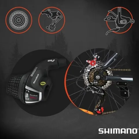 ROWER GÓRSKI MTB 26" SHIMANO 18 BIEGÓW HAMULCE TARCZOWE STALOWA RAMA
