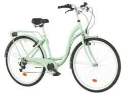 Rower miejski Citybike 7 Biegów 28 cali damski Miętowy