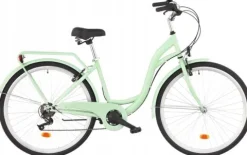 Rower miejski Citybike 7 Biegów 28 cali damski Miętowy