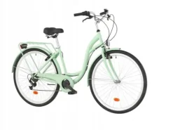 Rower miejski Citybike 7 Biegów 28 cali damski Miętowy