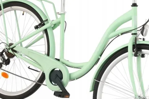 Rower miejski Citybike 7 Biegów 28 cali damski Miętowy
