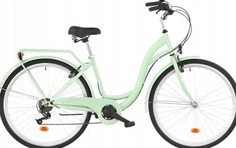 Rower miejski Citybike 7 Biegów 28 cali damski Miętowy