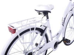 Rower miejski 28 Kozbike City 28 7s biały z koszem
