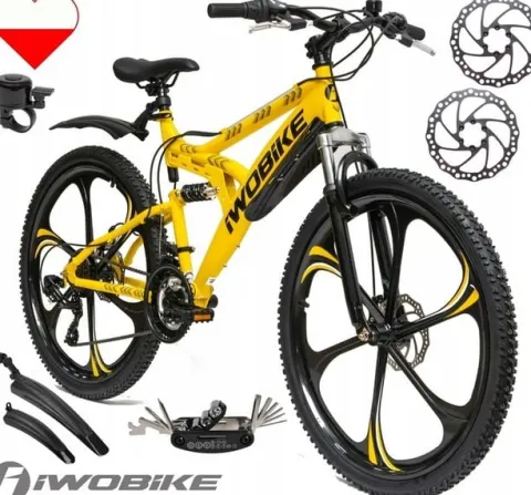 Rower Męski Damski Górski Koła 26 MTB Shimano IWOBIKE 2025 Full Amory