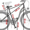 Rower trekkingowy damski 28 Kozbike NAIROBI (19") czarny (21 bieg) (K9)