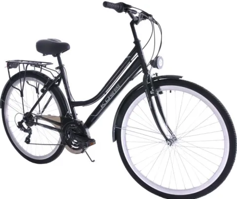 Rower trekkingowy damski 28 Kozbike NAIROBI (19") czarny (21 bieg) (K9)