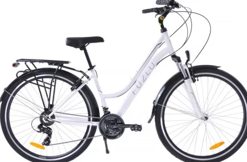 Rower trekkingowy 28 Fuzlu Core Lady amor. 18" biały/czarny/czarny połysk