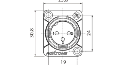 Roxtone gniazdo tablicowe XLR RX3MD-BG