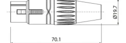 Roxtone kabel 10M, 3 pinowe gniazdo XLR żeńskie, XLR męski,SMXX200L10