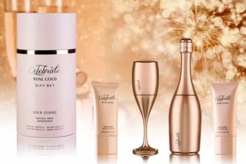 Sellion - zestaw upominkowy kosmetyków Celebrate Rose Gold w pudełku 5el.