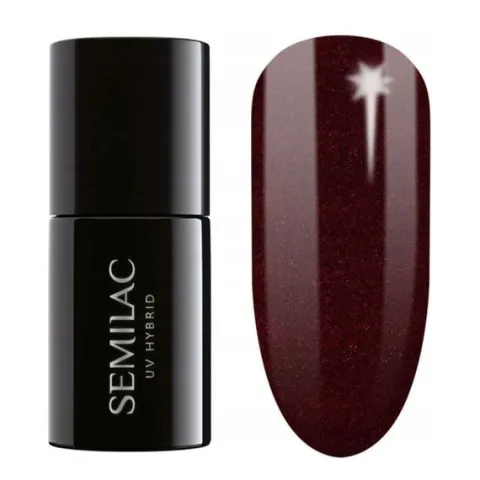 Semilac 393 Lakier hybrydowy Sparkling Black Cherry 7ml