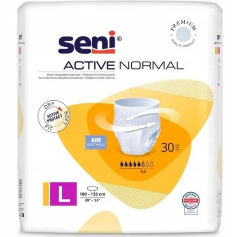 SENI ACTIVE NORMAL L MAJTKI CHŁONNE DLA DOROSŁYCH 30 SZT.