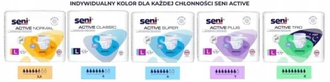 SENI ACTIVE NORMAL XL MAJTKI CHŁONNE DLA DOROSŁYCH 30 SZT.