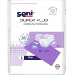 SENI SUPER PLUS PIELUCHOMAJTKI DLA DOROSŁYCH L NA RZEPY 30SZT.
