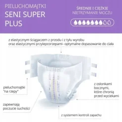 SENI SUPER PLUS PIELUCHOMAJTKI DLA DOROSŁYCH L NA RZEPY 30SZT.