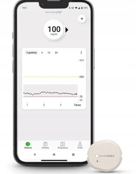 Sensor Dexcom ONE+ do Ciągłego Monitorowania Pomiaru Glikemii + Aplikacja