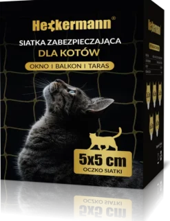 SIATKA NA BALKON Z DRUCIKIEM PREMIUM DLA KOTA BEZ WIERCENIA ZESTAW 6x3