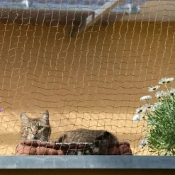 SIATKA NA BALKON Z DRUCIKIEM PREMIUM DLA KOTA BEZ WIERCENIA ZESTAW 6x3