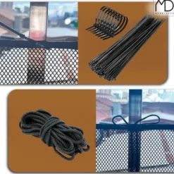 Siatka na balustrady schody balkon ochronna zabezpieczenie 300 cm czarna