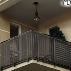 Siatka na balustrady schody balkon ochronna zabezpieczenie 300 cm czarna