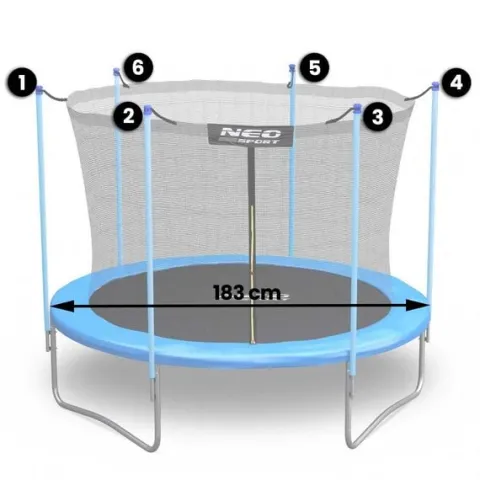 Siatka wewnętrzna do trampolin 183cm 6ft Neo-Sport