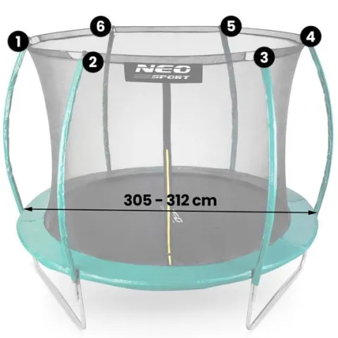 Siatka wewnętrzna do trampolin 312 cm 10ft Neo-Sport