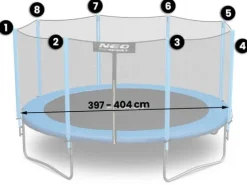 Siatka zewnętrzna do trampoliny 404 cm 13FT Neo-Sport